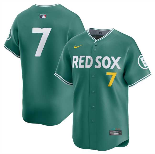 Men%27s Boston Red Sox #7 Masataka Yoshida Green 2025 City Connect Limited Stitched Jersey Dzhi->boston red sox->MLB Jersey